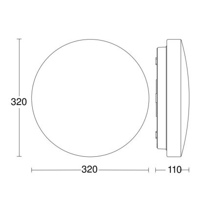 Steinel 069742-LED Vannas istabas lampa ar sensoru RSPROP2 15,1W/230V 3000K IP54