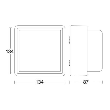 Steinel 078645- LED Āra sienas lampa ar sensoru L 845 SC 9W/230V 3000K IP44 antracīta