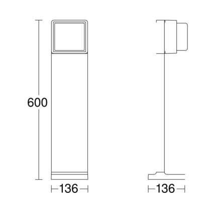 Steinel 078652 - LED Aptumšojama āra lampa GL 85 C 600 LED/9W/230V 3000K IP44