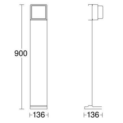 Steinel 078676 - LED Aptumšojama āra lampa GL 85 C 900 LED/9W/230V IP44