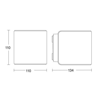 Steinel 079277 - LED Āra sienas lampa L840 C LED/9,1W/230V IP44 antracīta