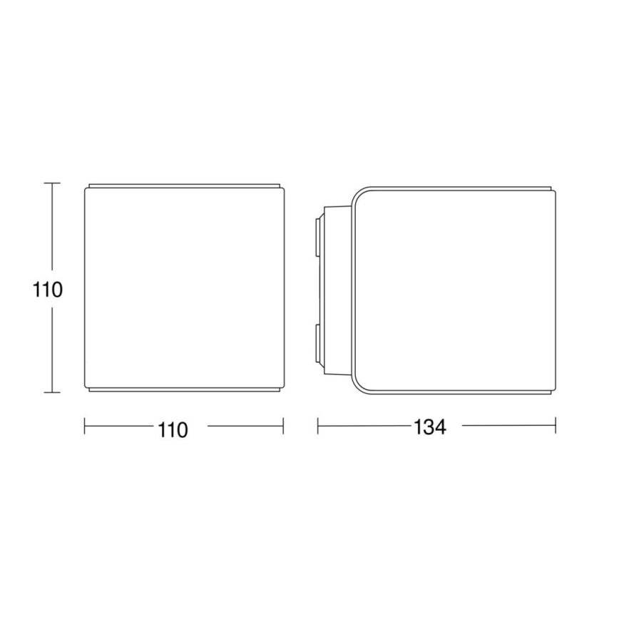 Steinel 079277 - LED Āra sienas lampa L840 C LED/9,1W/230V IP44 antracīta