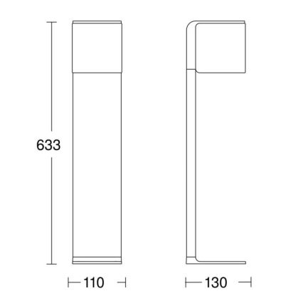 Steinel 079284 - LED Āra lampa GL 80 C LED/9,1W/230V IP44 antracīta