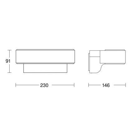 Steinel 079307- LED Āra sienas lampa L810C LED/9,8W/230V IP44 antracīta