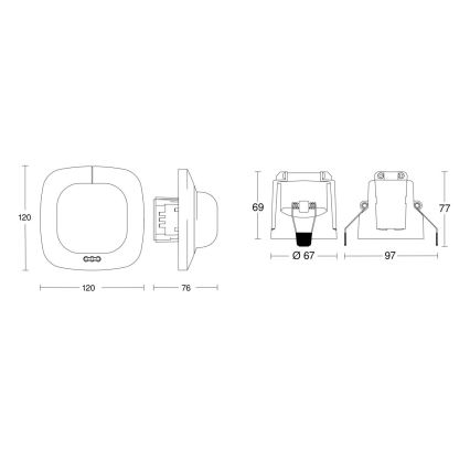 Steinel 079345 - Klātbūtnes detektors IR QUATTRO COM1 230V balts