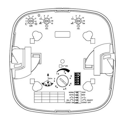 Steinel 079376 - Klātbūtnes noteikšanas detektors IR Quattro HD 24m DALI-2 APC balts