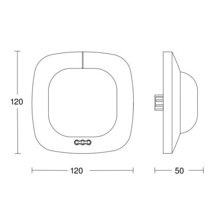 Steinel 079376 - Klātbūtnes noteikšanas detektors IR Quattro HD 24m DALI-2 APC balts