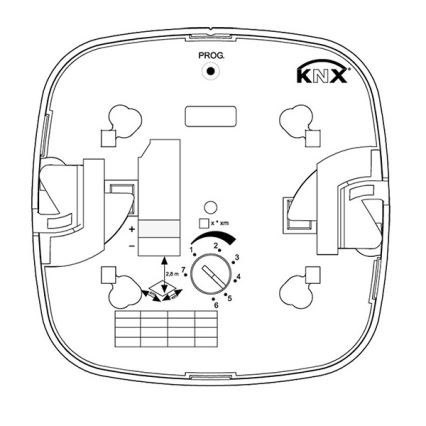 Steinel 079383 - Klātbūtnes noteikšanas detektors IR Quattro HD 24m KNX balts