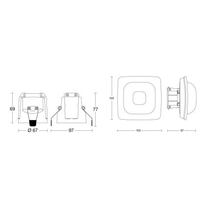 Steinel 079406 - Klātbūtnes noteikšanas detektors IR Quattro HD-2 24m COM1 balts