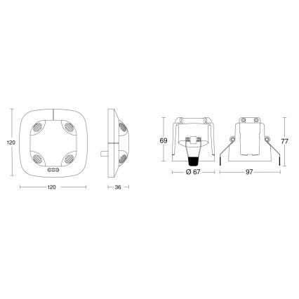 Steinel 079581 - Klātbūtnes noteikšanas detektors DualTech KNX balts