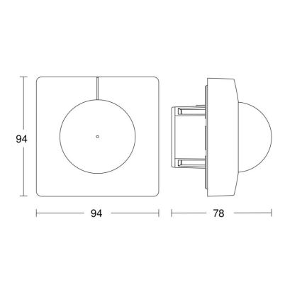 Steinel 079642 - Kustību sensors IS 3360 KNX kvadrātveida balts