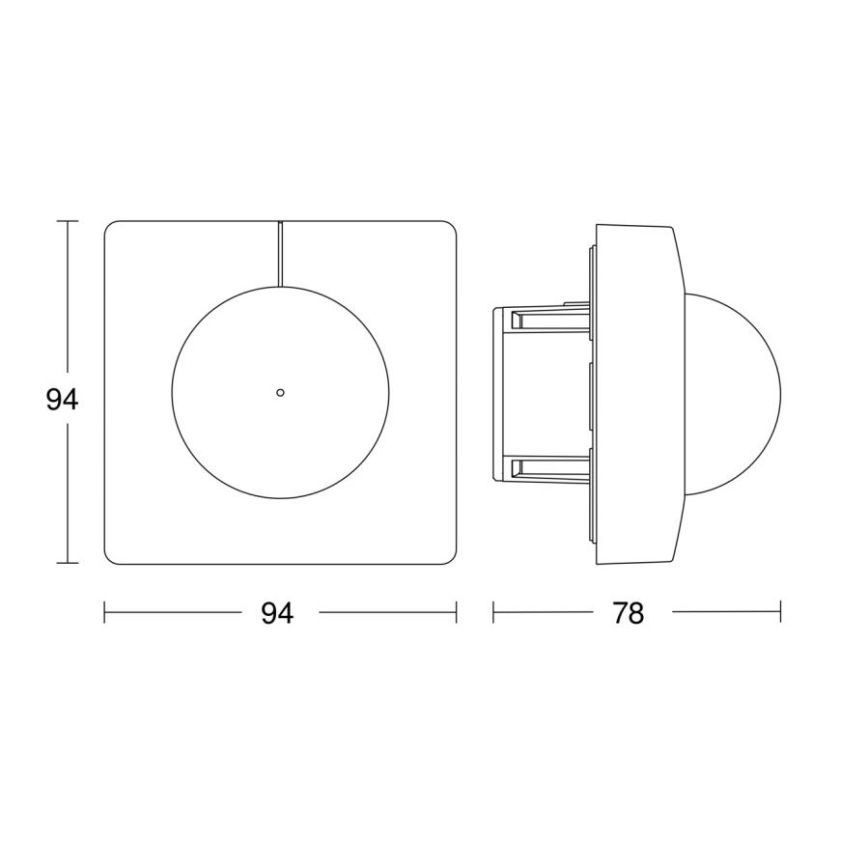 Steinel 079642 - Kustību sensors IS 3360 KNX kvadrātveida balts