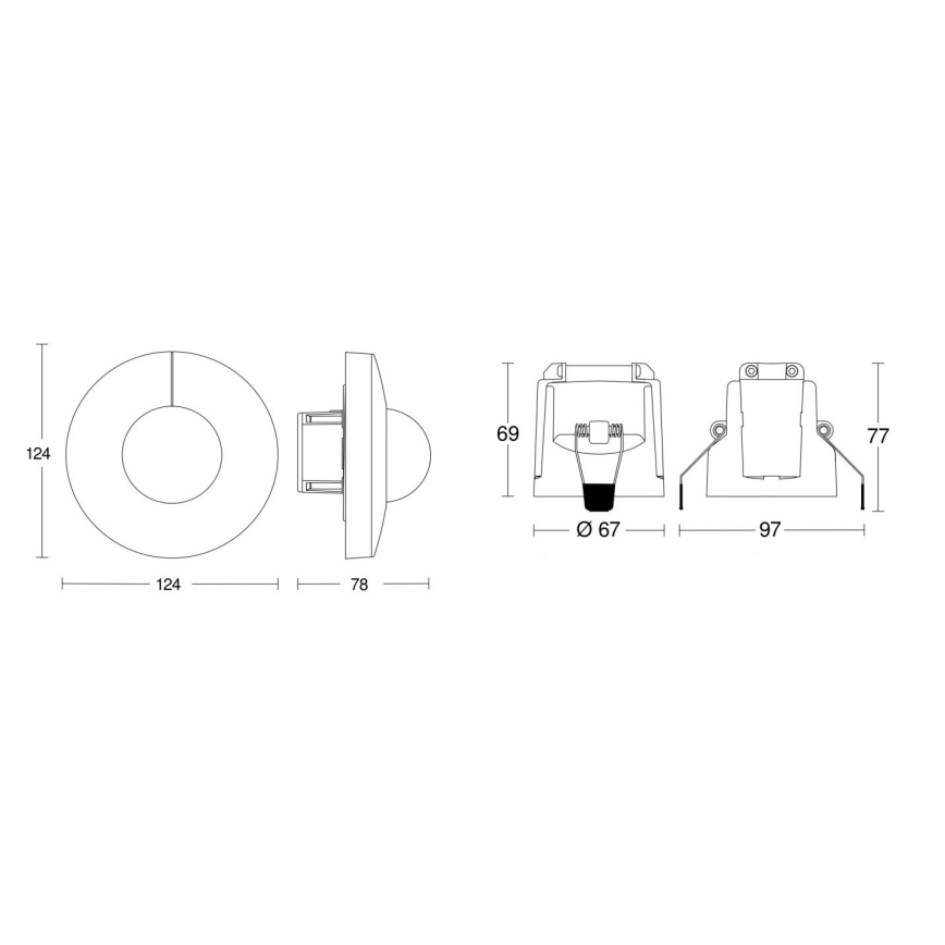Steinel 079697 - Kustību sensors IS 345 COM1 230V balts