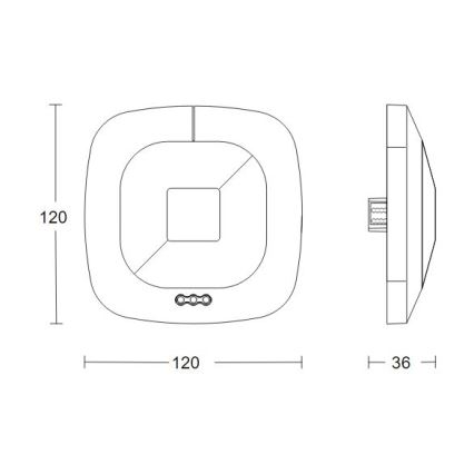 Steinel 082277 - Klātbūtnes noteikšanas detektors HF 360-2 DALI-2 APC melns