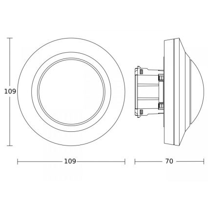 Steinel 086893 - Kustību sensors MD IR 4360-8 COM1 UP WS balta