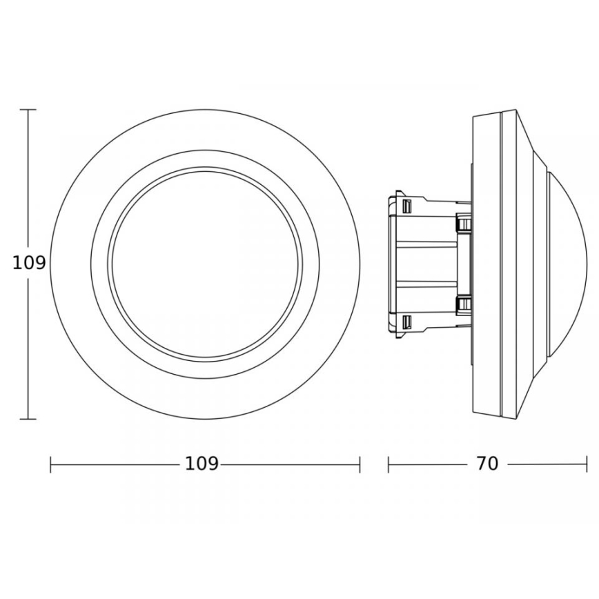 Steinel 086893 - Kustību sensors MD IR 4360-8 COM1 UP WS balta