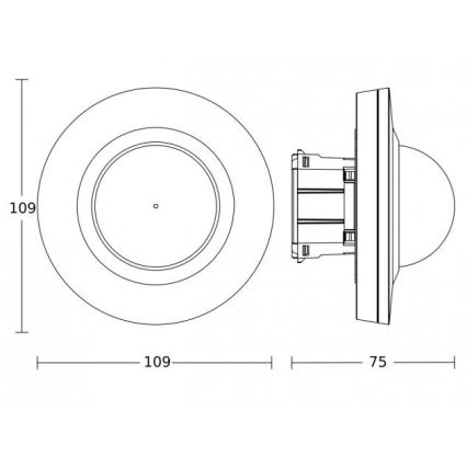 Steinel 088040 - Kustību sensors ar klātbūtnes sensoru PD-24 ECO KNX 360° melna