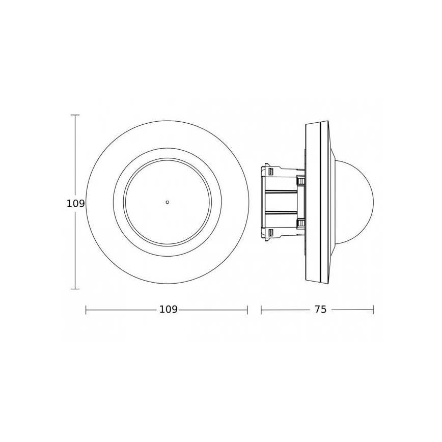 Steinel 088040 - Kustību sensors ar klātbūtnes sensoru PD-24 ECO KNX 360° melna