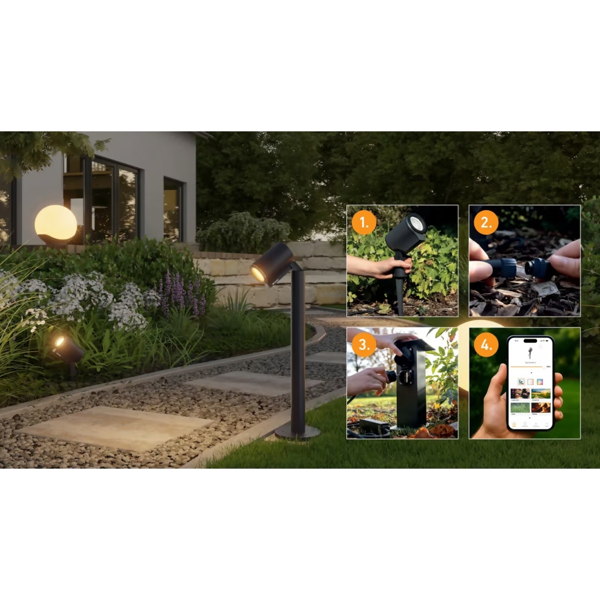 Steinel 089337 - LED RGBW Āra gaismeklis LED/7,9W/24V IP65