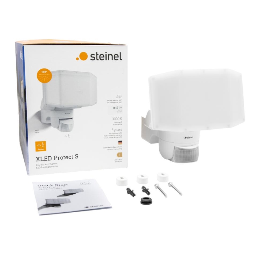 Steinel 089894 - LED Prožektors ar sensoru XLED PROTECT LED/14,3W/230V 3000K IP54 balta