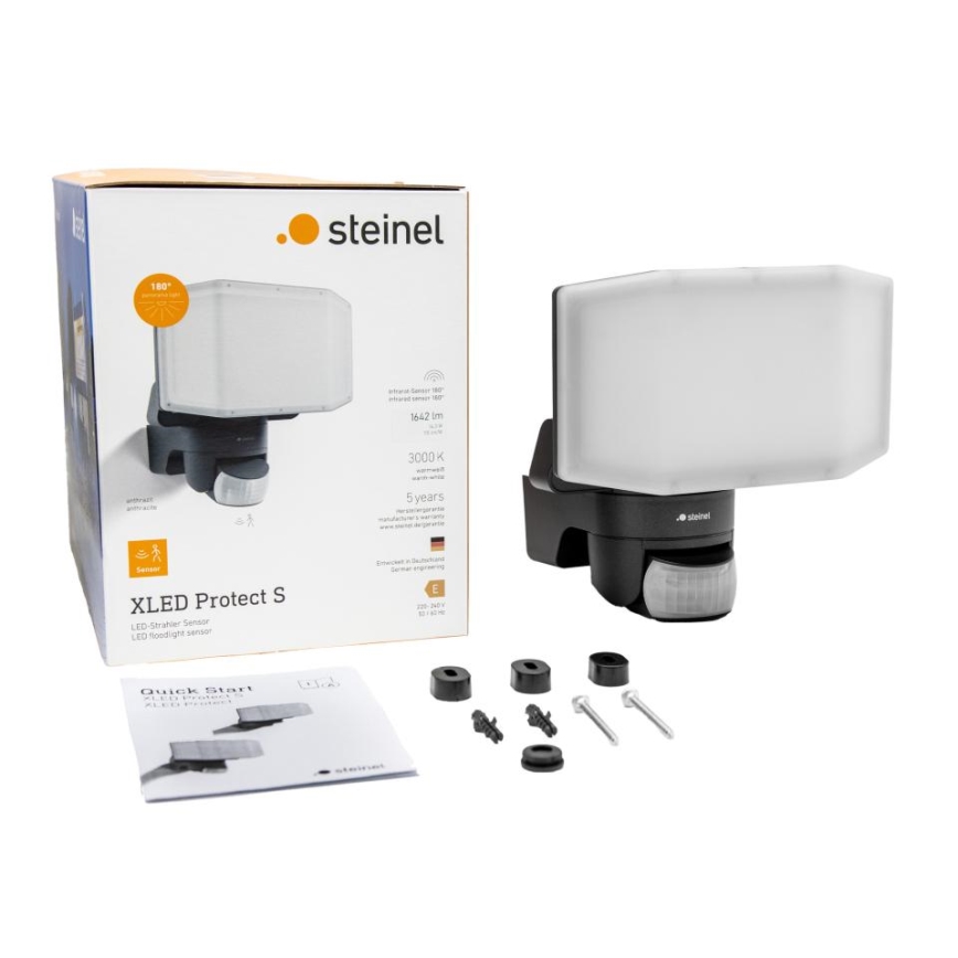 Steinel 090012 - LED Prožektors ar sensoru XLED PROTECT LED/14,3W/230V 3000K IP54 antracīta