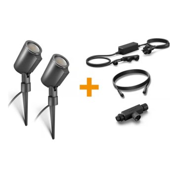 Steinel 093907 - Pamata komplekts LED RGBW 2x Āra lampa LED/7,8W/24V IP65