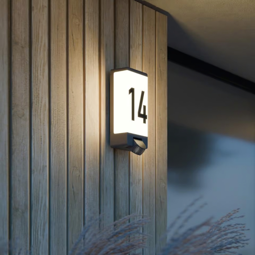 Steinel 094263 - Mājas numura apgaismojums ar sensoru 1xE27/15W/230V L 14 S IP44