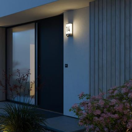 Steinel 094263 - Mājas numura apgaismojums ar sensoru 1xE27/15W/230V L 14 S IP44