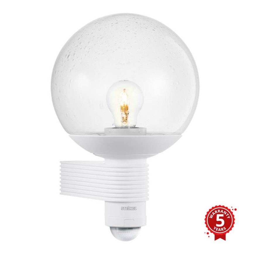 Steinel 611118 - Āra LED gaismeklis ar sensoru L 400 1xE27/60W/230V IP44 balts