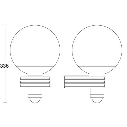 Steinel 611118 - Āra LED gaismeklis ar sensoru L 400 1xE27/60W/230V IP44 balts