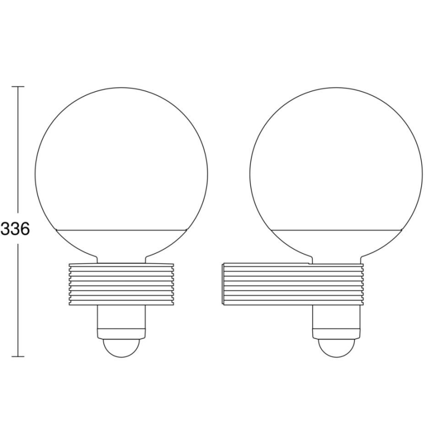 Steinel 611118 - Āra LED gaismeklis ar sensoru L 400 1xE27/60W/230V IP44 balts
