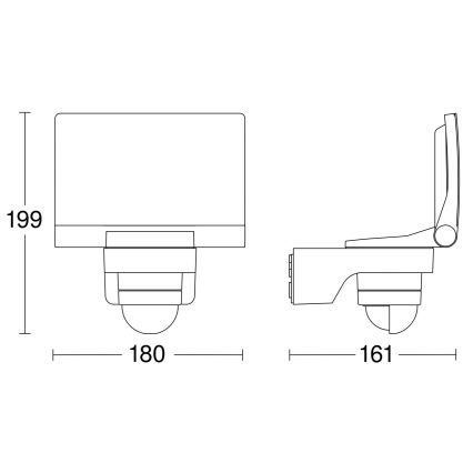 STEINEL 82086 - LED Prožektors ar sensoru XLED PROTECT LED/13,6W/230V IP44 melna
