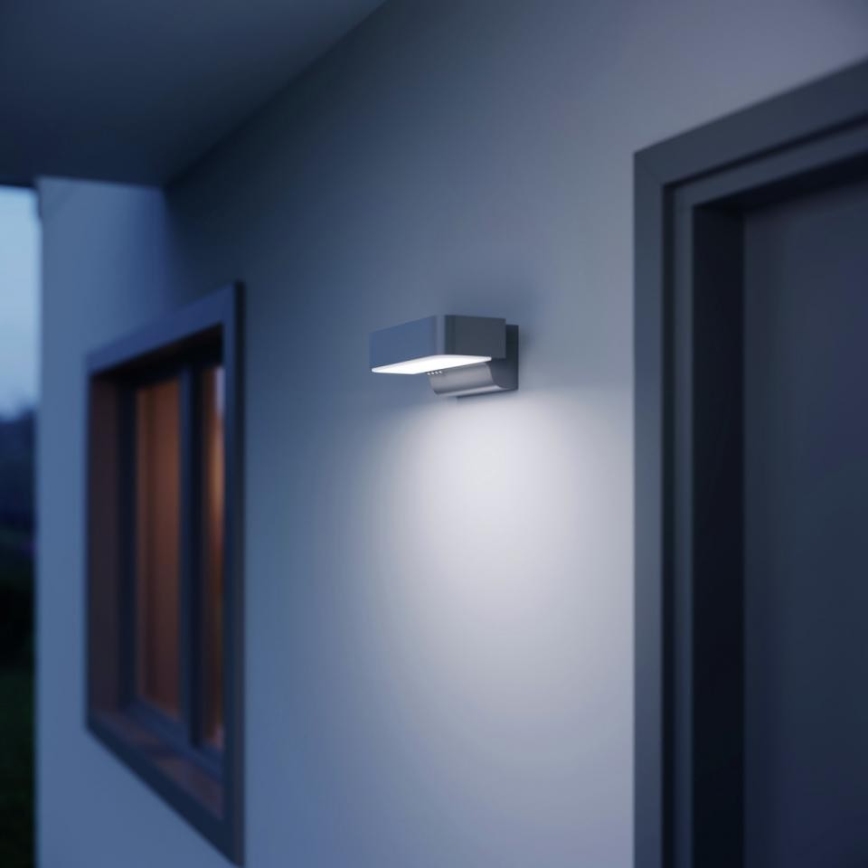 STEINEL 87555 - LED Āra sienas lampa ar sensoru L 800 SC LED/7,5W/230V IP44 sudraba