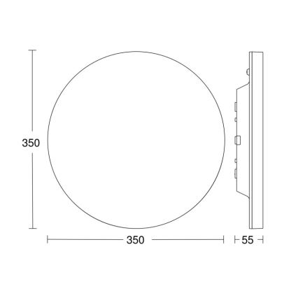 Steinel - LED Aptumšojama griestu lampa ar sensoru RSPROR20BASIC 15,3W/230V IP40 4000K