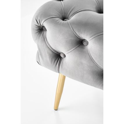 Stepēts soliņš ATHENA 40x100 cm pelēka/zelta