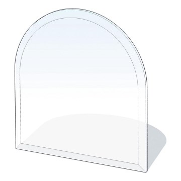 Stikls zem kamīna 1000x1000x6 mm pusloks