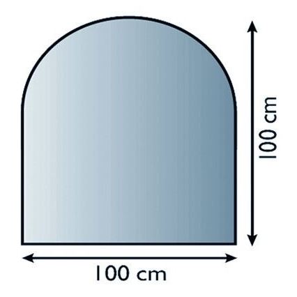 Stikls zem kamīna 1000x1000x6 mm pusloks