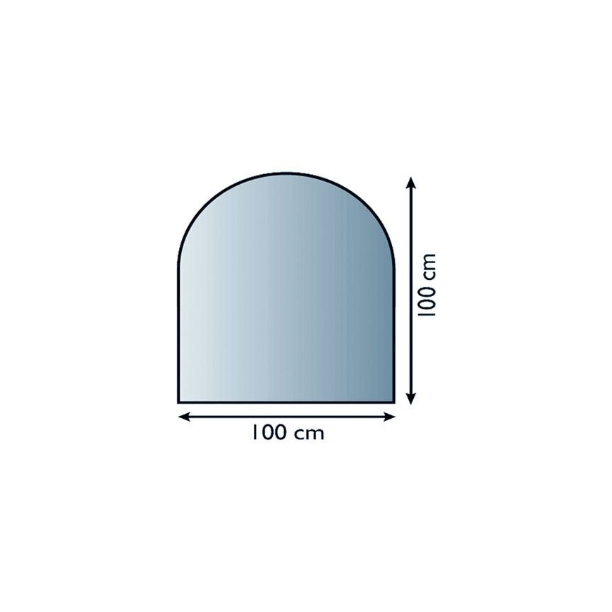 Stikls zem kamīna 1000x1000x6 mm pusloks
