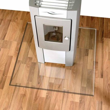 Stikls zem kamīna 1000x1000x8 mm kvadrātveida
