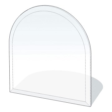 Stikls zem kamīna 1000x1000x8 mm pusloks