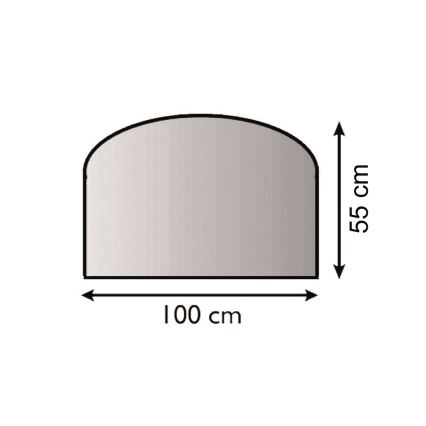 Stikls zem kamīna 1000x550x6 mm pusloks