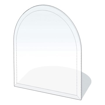 Stikls zem kamīna 1100x1000x8 mm pusloks