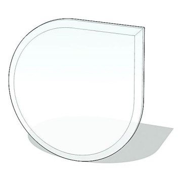 Stikls zem kamīna 1100x1100x6 mm asaras