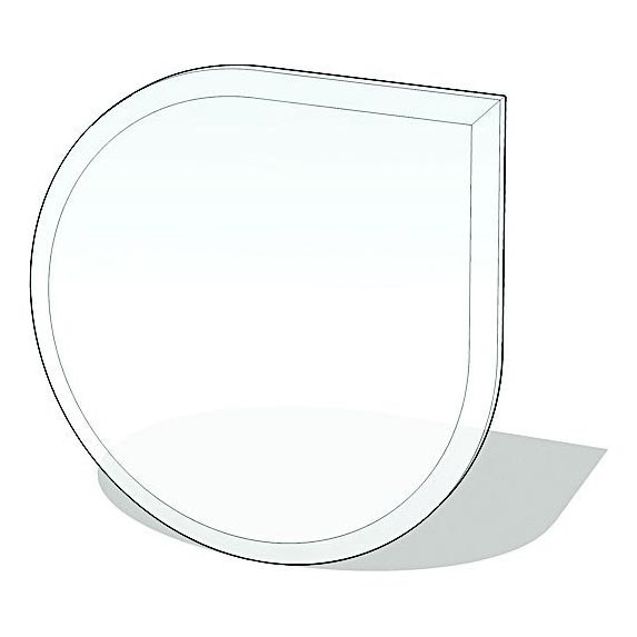 Stikls zem kamīna 1100x1100x6 mm asaras