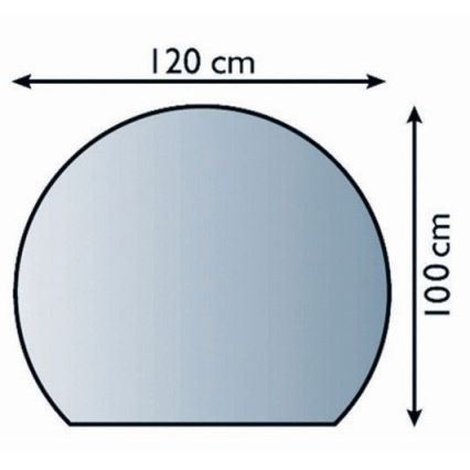 Stikls zem kamīna 1200x1000x6 mm pusloks