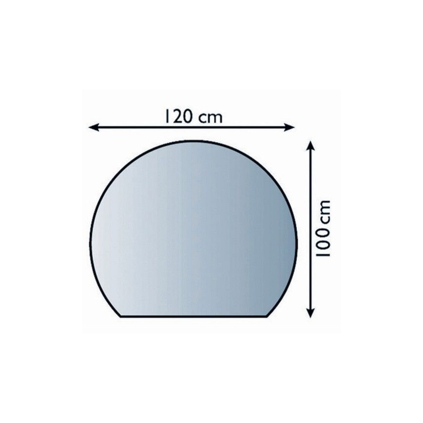 Stikls zem kamīna 1200x1000x6 mm pusloks