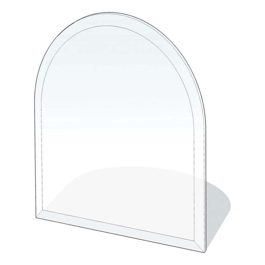 Stikls zem kamīna 1200x1000x8 mm pusloks