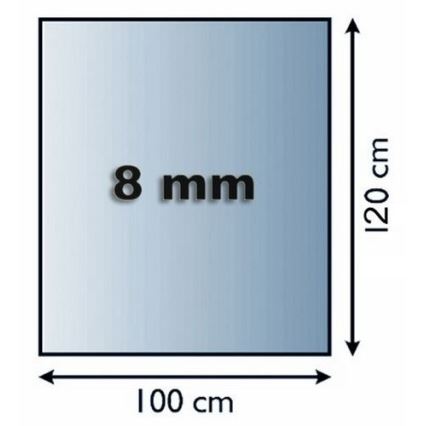 Stikls zem kamīna 1200x1000x8 mm taisnstūris