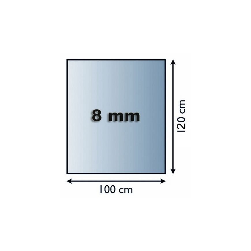 Stikls zem kamīna 1200x1000x8 mm taisnstūris