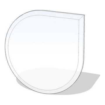 Stikls zem kamīna 1250x1250x8 mm asaras
